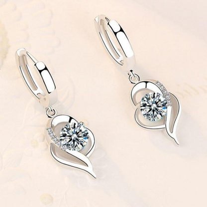 Azure Embrace Heart Earrings