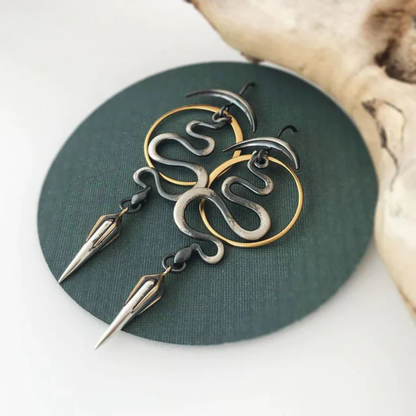 Lunar Serpent Eclipse Earrings