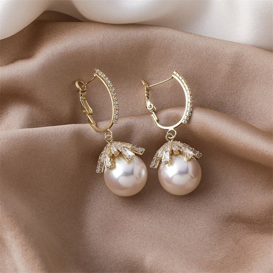 Aurora Crown Pearl Earrings