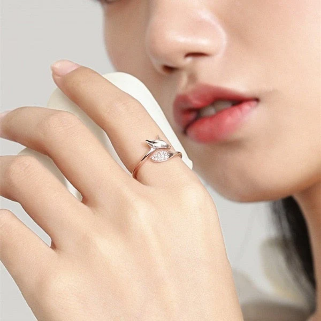 Whimsical Fox Sparkle Ring
