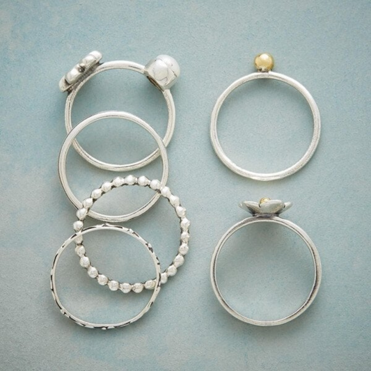 Blooming Harmony Stacked Ring
