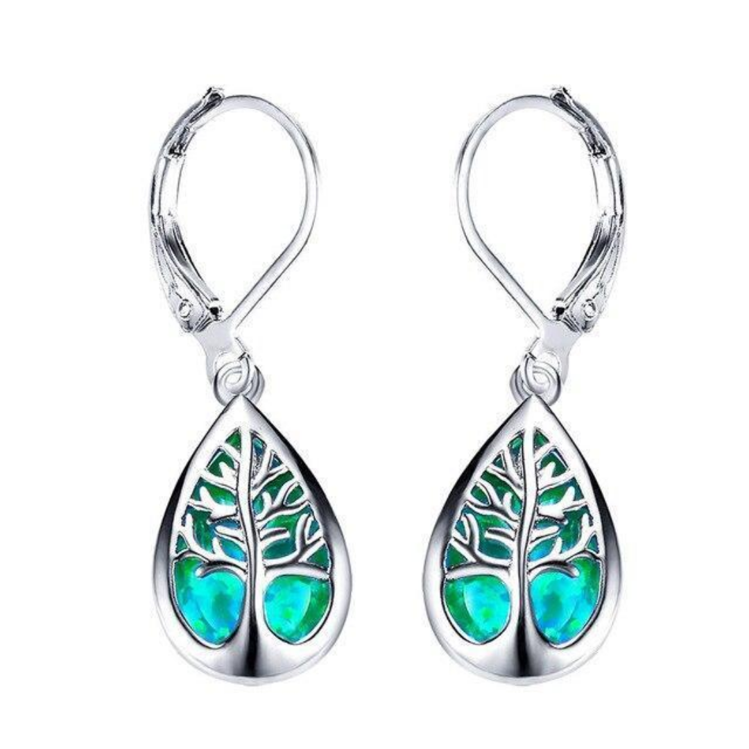 Ocean Leaf Drop Earrings