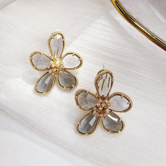 Radiant Blossom Crystal Earrings