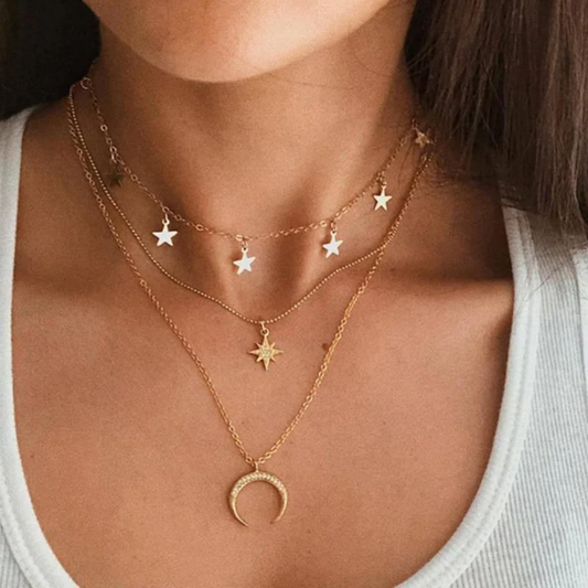 Lunar Whispers Layered Necklace