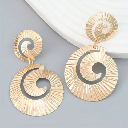Golden Spiral Radiance Earrings