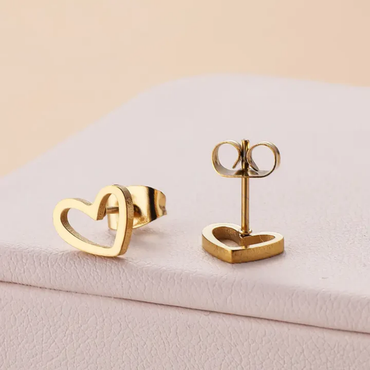 Golden Heart Whisper Earrings