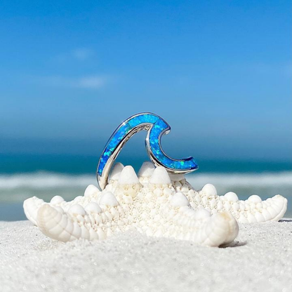 Azure Wave Opal Ring