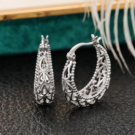 Enchanted Filigree Hoop Earrings