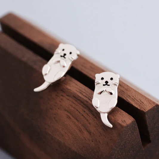 Playful Otter Studs