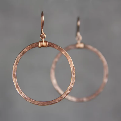 Rustic Aura Hoop Earrings