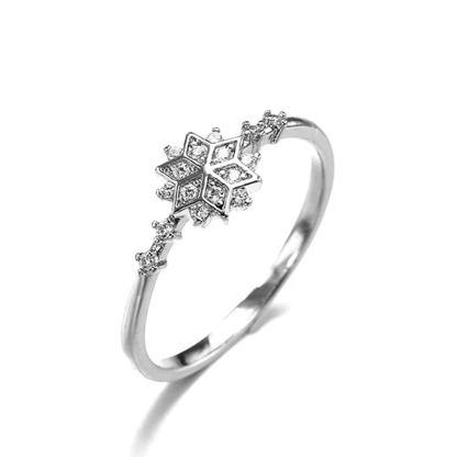 Starlit Snowflake Ring