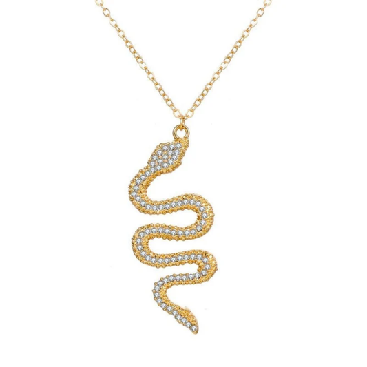 Serpent’s Charm Necklace and Earring Set