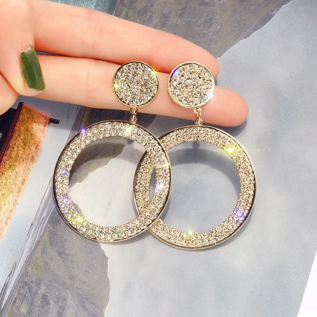 Golden Halo Spark Earrings