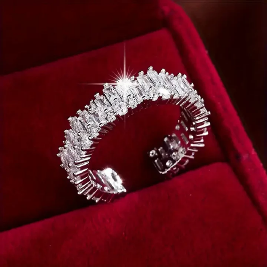Crystal Horizon Open Ring