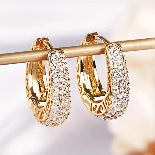 Golden Radiance Hoop Earrings