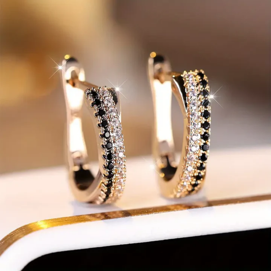 Midnight Elegance Hoop Earrings