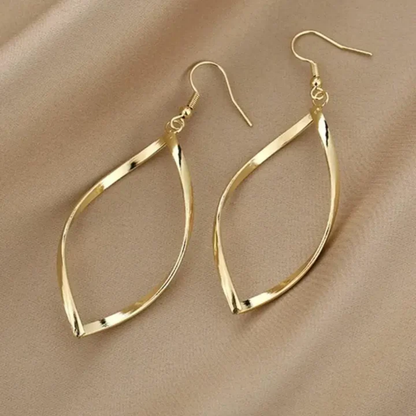 Golden Twist Elegance Earrings