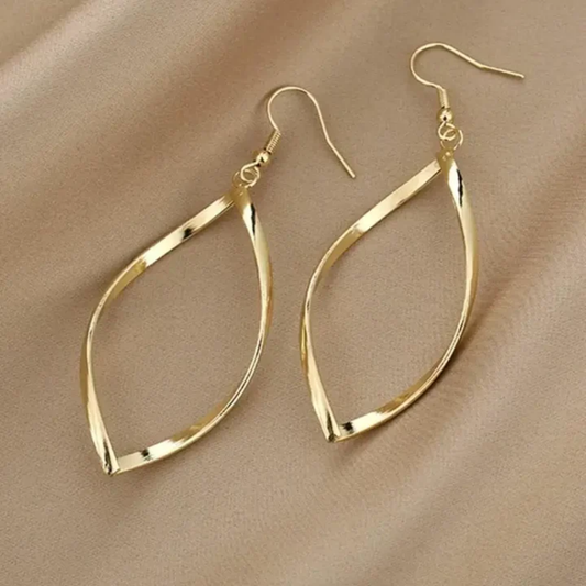 Golden Twist Elegance Earrings