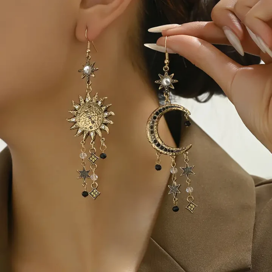 Celestial Harmony Sun & Moon Earrings