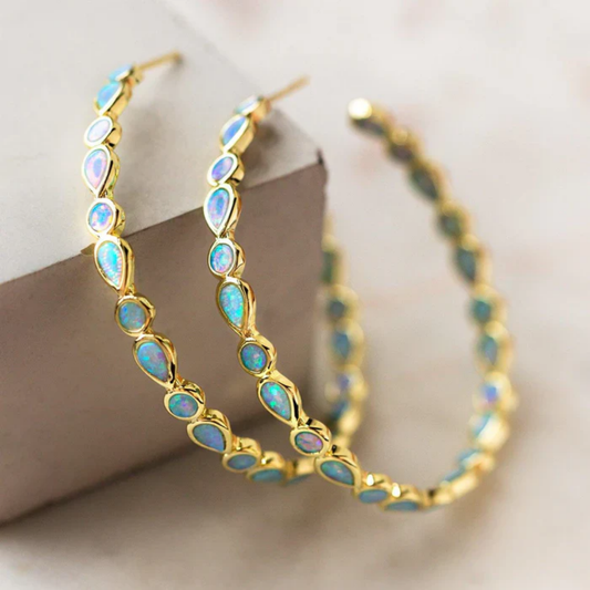 Celestial Glow Hoop Earrings