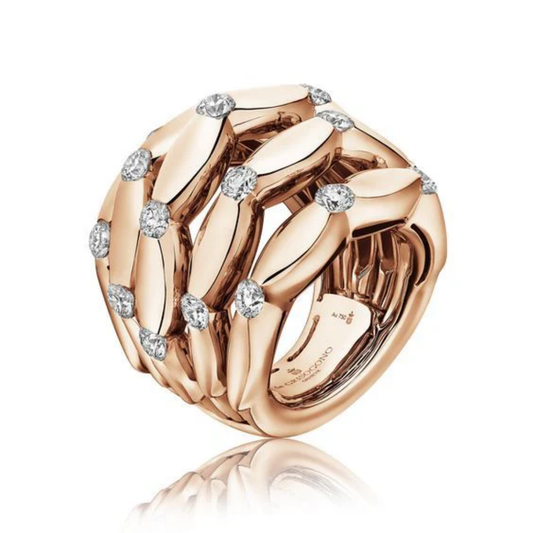 Radiant Weave Diamond Ring