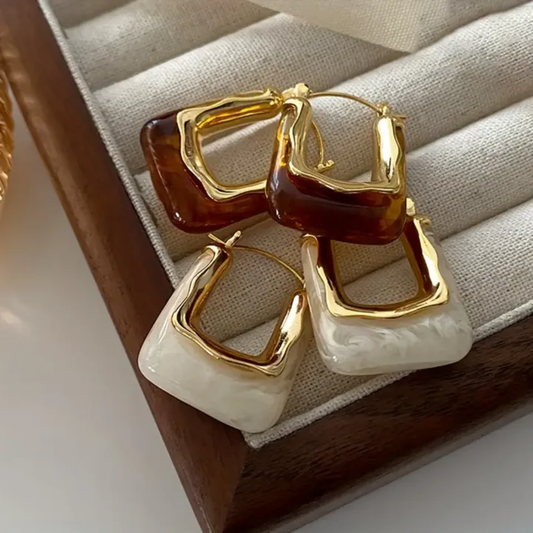 Aurora Square Hoop Earrings