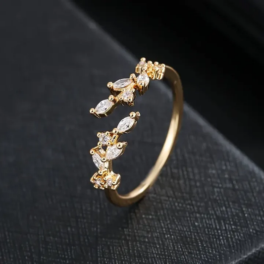 Celestial Bloom Gold Ring