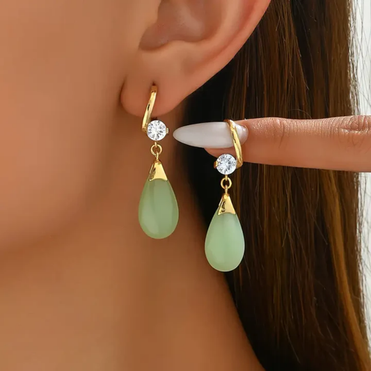 Jade Whisper Drop Earrings