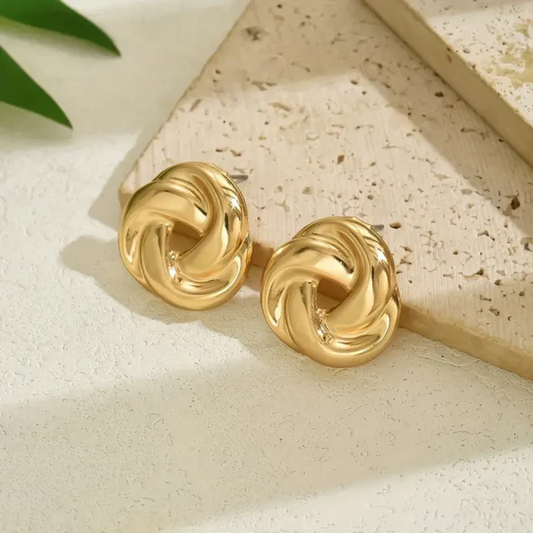 Golden Knot Harmony Earrings