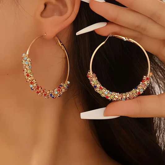 Enchanted Rainbow Hoop Earrings