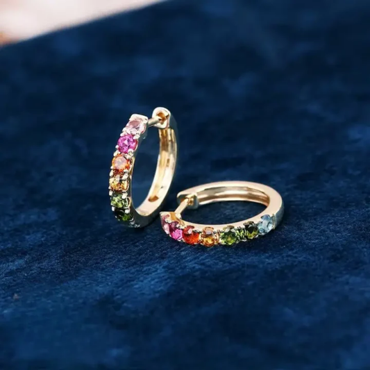 Radiant Spectrum Hoop Earrings
