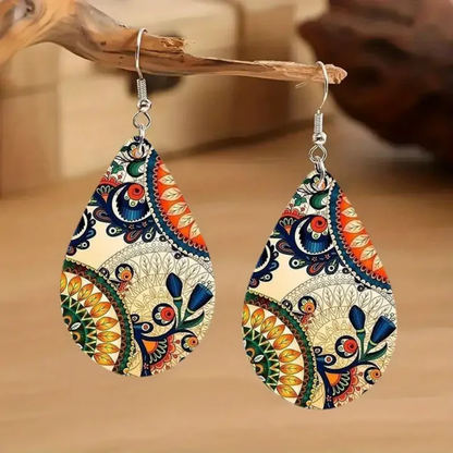 Mandala Bloom Teardrop Earrings