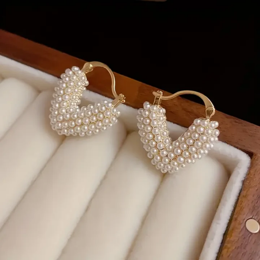 Radiant Pearl Crown Earrings