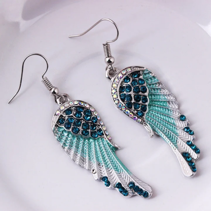 Celestial Rose Wing Earrings
