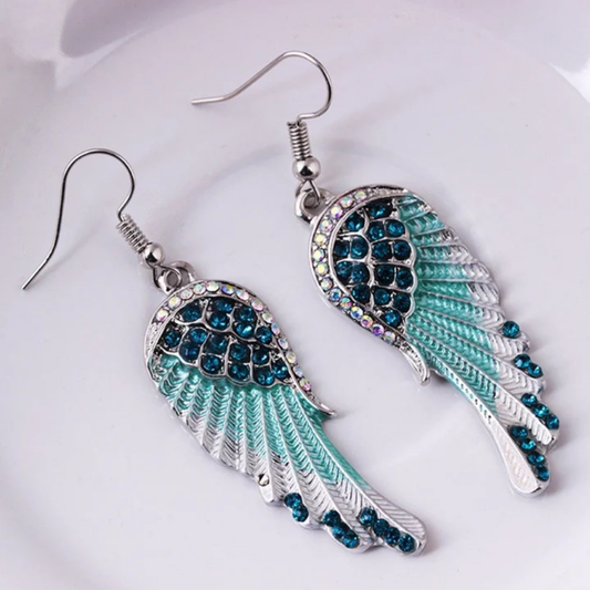 Celestial Rose Wing Earrings