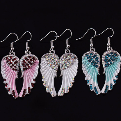 Celestial Rose Wing Earrings