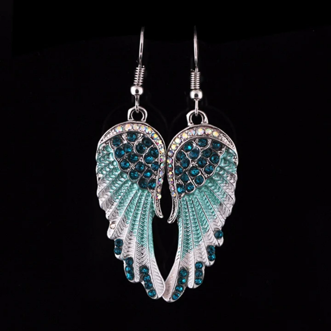 Celestial Rose Wing Earrings