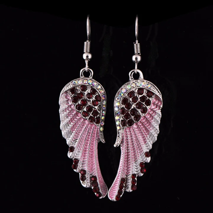 Celestial Rose Wing Earrings