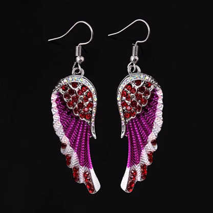 Celestial Rose Wing Earrings