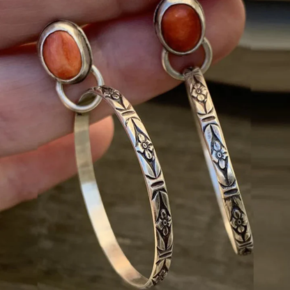 Desert Bloom Hoop Earrings