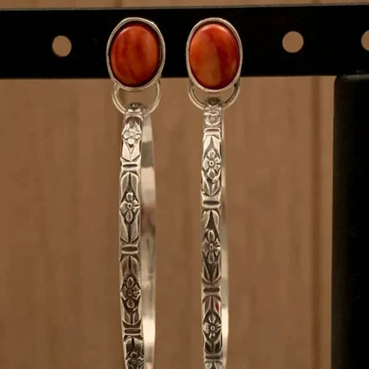 Desert Bloom Hoop Earrings