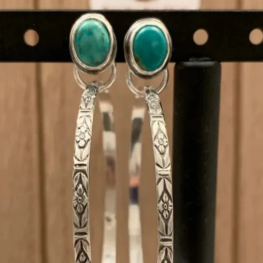 Desert Bloom Hoop Earrings