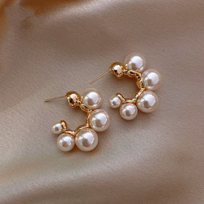 Celestial Pearl Cluster Earrings