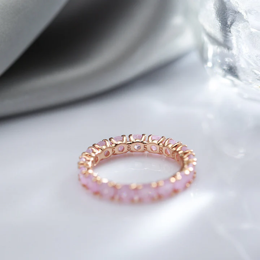 Azure Eternity Crystal Ring