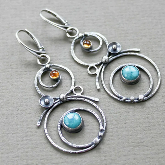 Celestial Harmony Gemstone Earrings