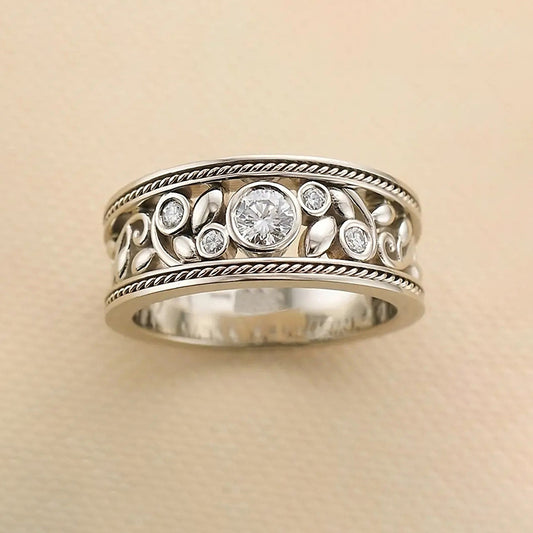 Celestial Leafstone Ring