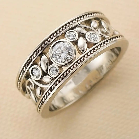 Celestial Leafstone Ring
