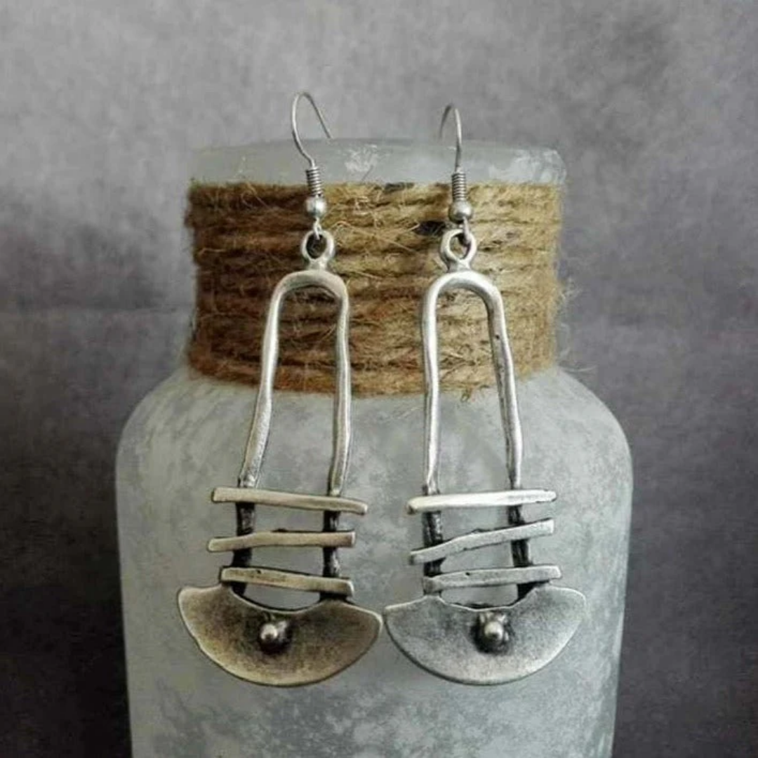Golden Horizon Arc Earrings