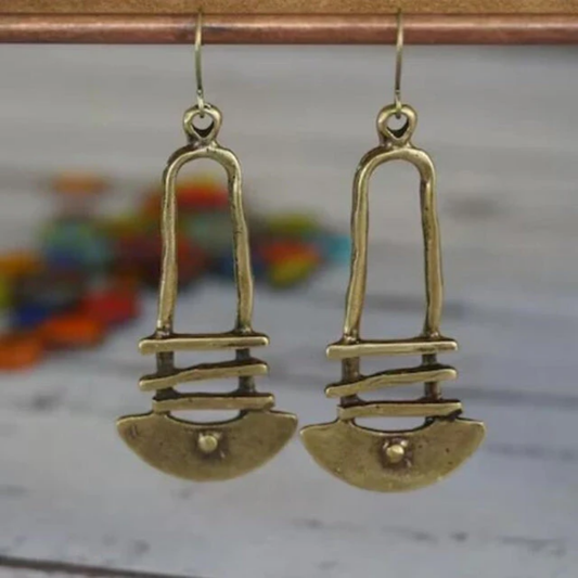 Golden Horizon Arc Earrings