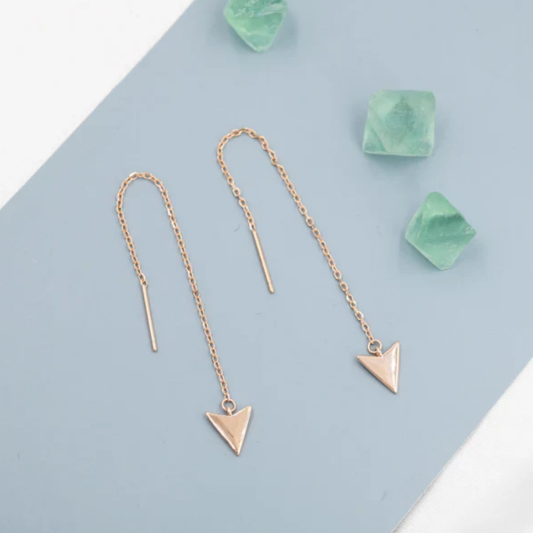 Silver Arrow Drop Earrings